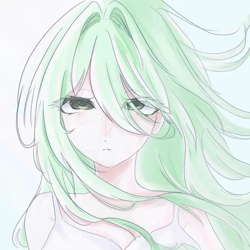 [BUNJANG] Bust Up Portrait Commission (Anime Style) / 샘플가 연출고정 미소녀 두상