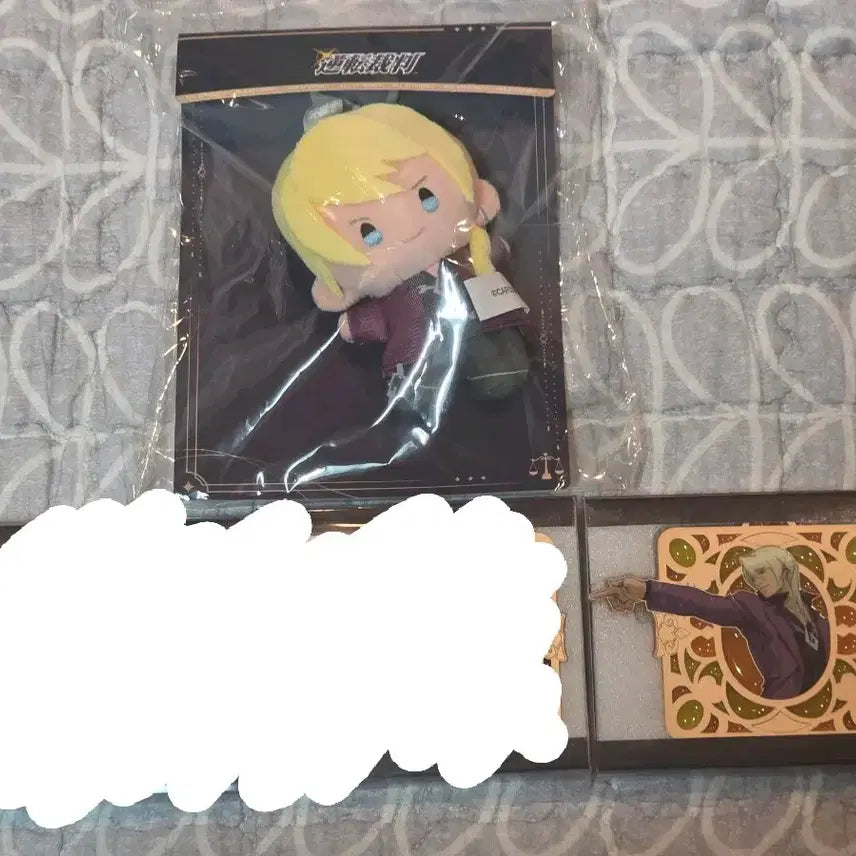 [BUNJANG] Ace Attorney Popmart Goryu Plushie + Acrylic Set / 역전재판 팝마트 쿠지 가류 누이구루미+아크릴 세트