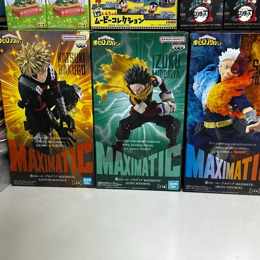 [BUNJANG] MAXIMATIC My Hero Academia Izuku Midoriya, Katsuki Bakugo, Shoto Todoroki 3-Figure Set / 급처) 나히아 데쿠 미도리야 바쿠고 토도로키 쇼토  맥시매틱 MAXIMATIC 피규어 3종