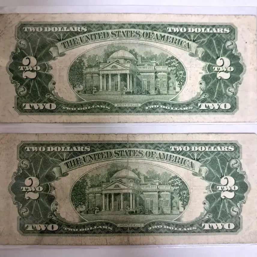 [BUNJANG] 1953 US Red Seal Two Dollar Bill (Used) / 미국 1953년 행운의 2달러 레드씰 사용제