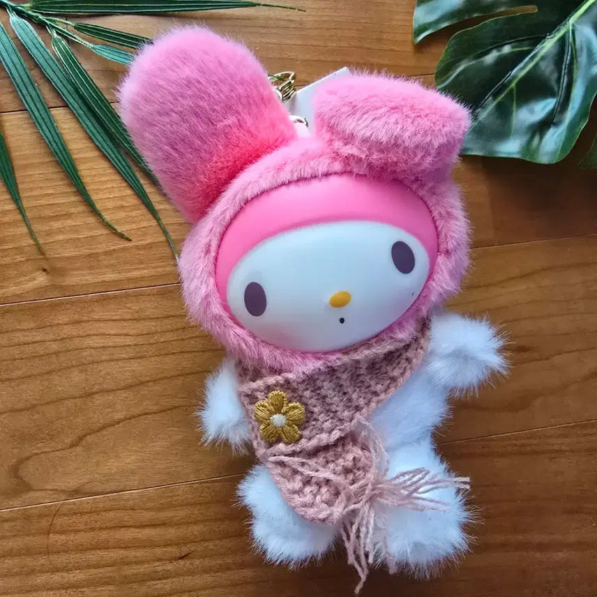 [BUNJANG] My Melody Muffler Doll Keychain Holder / (새상품) 머플러 마이멜로디 인형 키링 키홀더