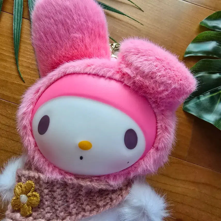 [BUNJANG] My Melody Muffler Doll Keychain Holder / (새상품) 머플러 마이멜로디 인형 키링 키홀더