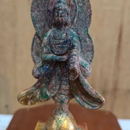 [BUNJANG] Gold Powder Bronze Deity Statue / 느낌좋은 금분 동 호신불
