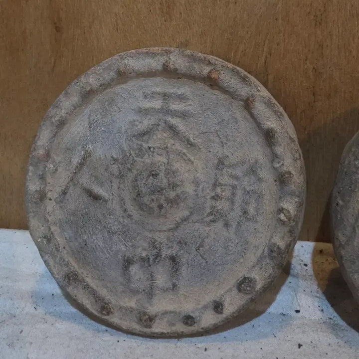 [BUNJANG] Goryeo Dynasty Clay Roof Tile (Sumaksa) - 3 Pieces / 문양좋은 800년 고려와당 3점