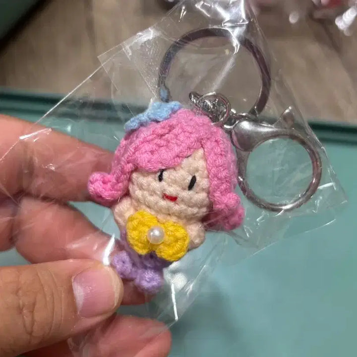 [BUNJANG] The Little Mermaid Crochet Doll Keychain / 인어공주 뜨개 인형 키링