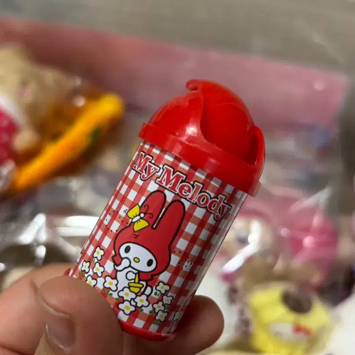 [BUNJANG] Sanrio Mamemon Trash Can Miniature Gacha / 산리오 빨간 마멜 휴지통 미니어처 가챠