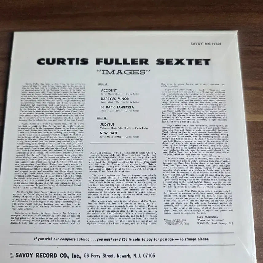 [BUNJANG] Curtis Fuller Images Vinyl LP Miniature CD / 커티스 풀러 Images 바이닐 LP 미니어쳐 CD