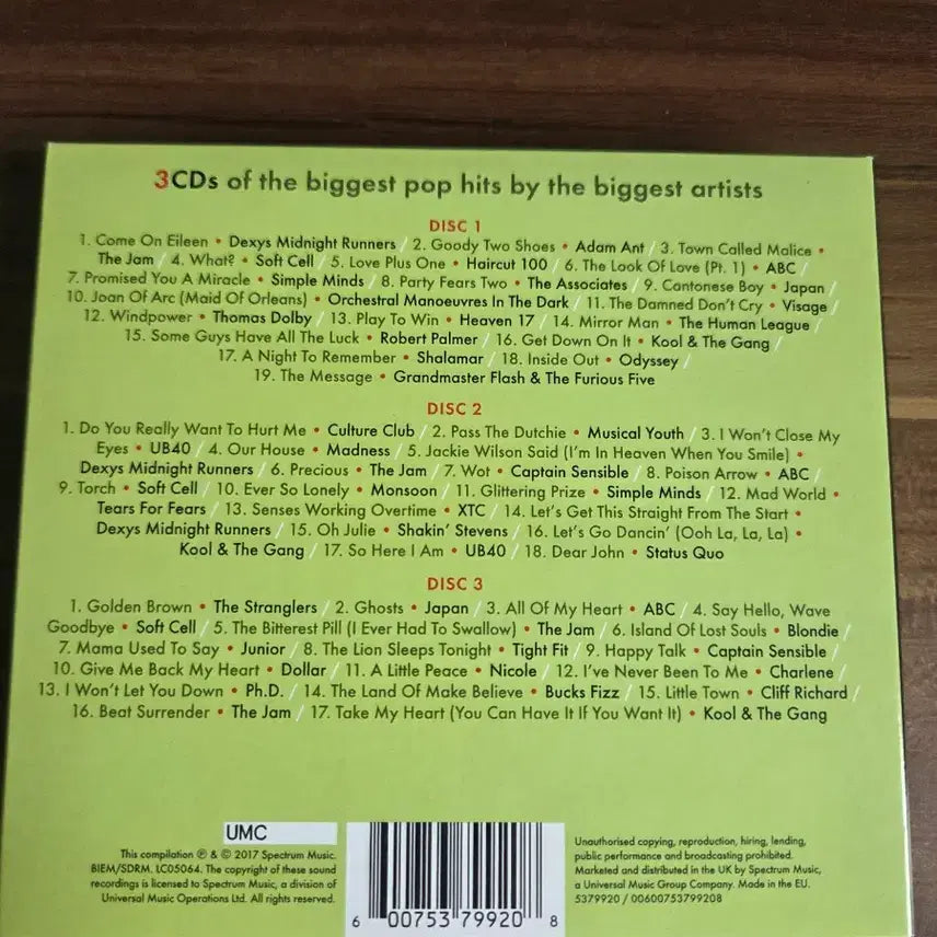 [BUNJANG] Top of the Pops 1982 3CD Compilation Album / 탑오브더팝스 1982 3CD