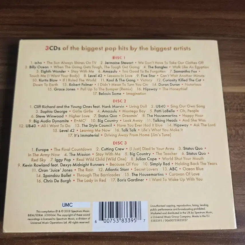 [BUNJANG] Top of the Pops 1986 3CD Compilation Album / Top of the Pops 1986 3CD
