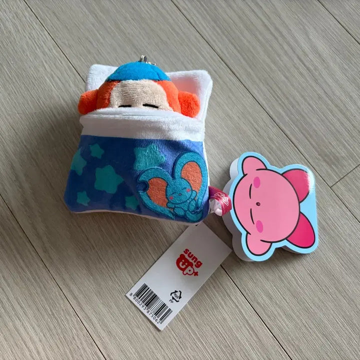 [BUNJANG] Kirby &amp; Waddle Dee Nap Blanket Keychain Plush / 별의커비 웨이들디 낮잠 이불 키링 인형