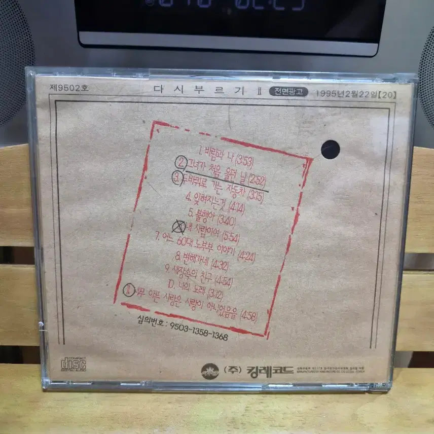 [BUNJANG] Kim Kwang Seok Kim Kwang Seok Vol. 2 CD / 김광석 다시 부르기 2 CD 19950222