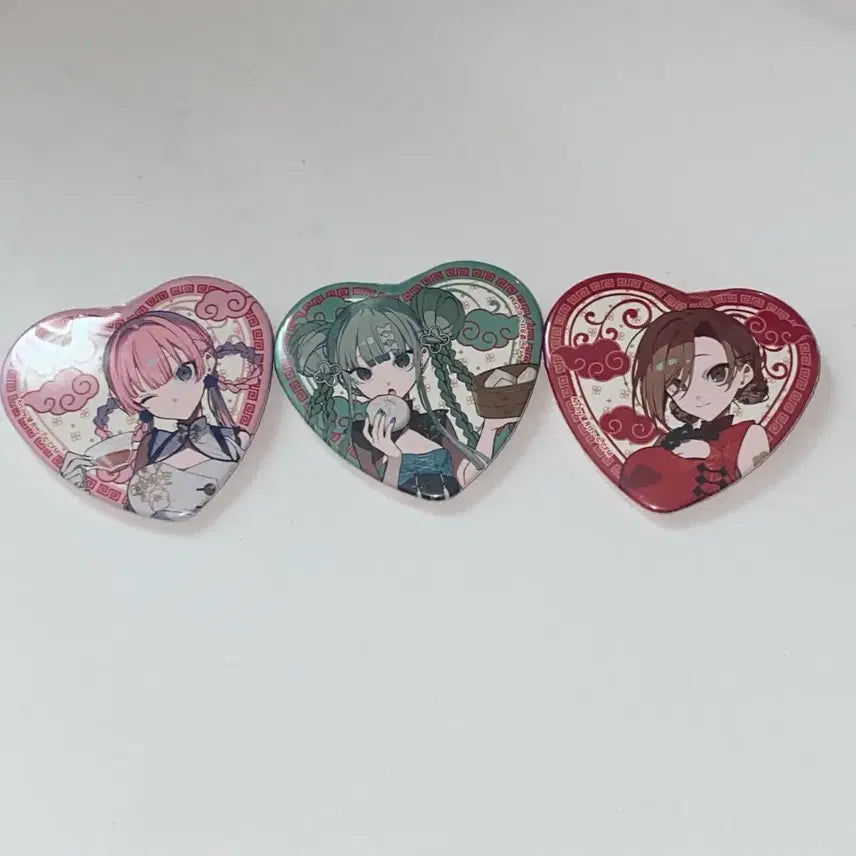 [BUNJANG] Mochizuki Kei Hatsune Miku Pop-Up Heart Can Badge Bundle Set / 모치즈키 케이 하츠네 미쿠 팝업 미쿠 루카 메이코 하트 캔뱃지 일괄 판매