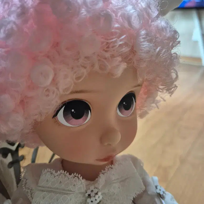[BUNJANG] Disney Baby Doll Pink Fluffy Hair / 디즈니베이비돌