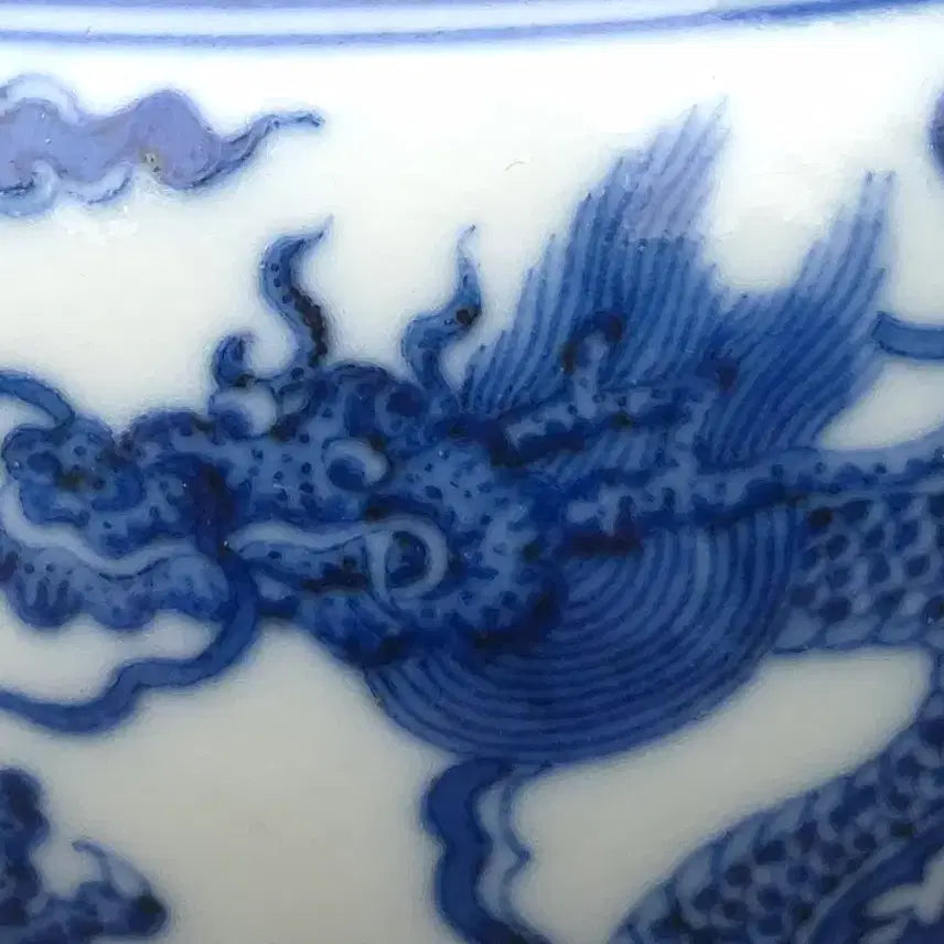 [BUNJANG] Blue and White Porcelain Tea Caddy with Dragon Motif / 중국도자기 청화 운용문 차호