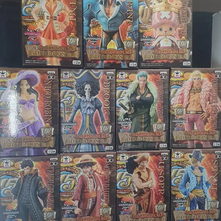 [BUNJANG] One Piece DXF 15th Anniversary Figures Full Set (11 Types, Unsealed) / 원피스,피규어,15주년,11종,풀세트,개봉,정품