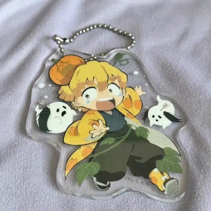 [BUNJANG] Demon Slayer Zenitsu Halloween Acrylic Keychain / 귀멸의 칼날 할로윈 아크릴 키링 젠이츠 판매