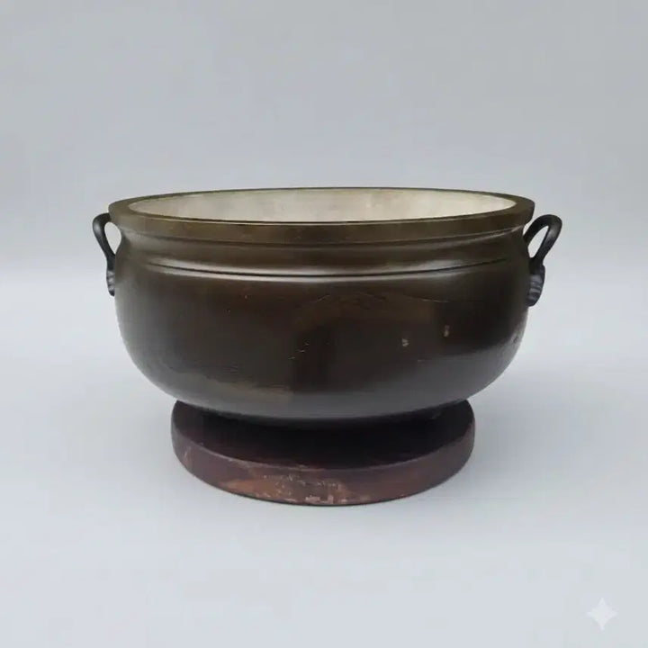 [BUNJANG] Antique Korean Bronze Celadon Silver Inlaid Landscape Teapot 100+ Years Old / 골동품 100년 이상 동제 은상감 산수문 다도 대화로