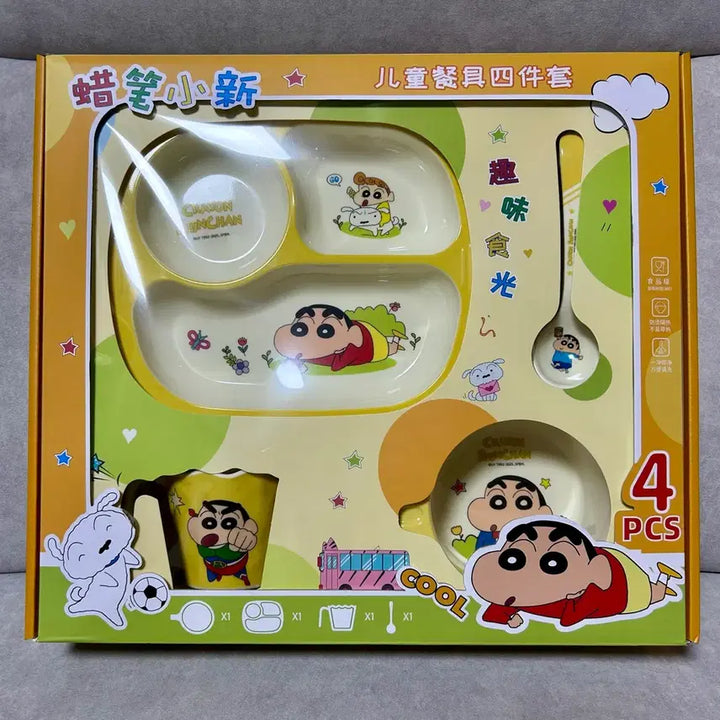 [BUNJANG] Crayon Shin-chan Kitchenware 4-Piece Set (Sealed) / 미개봉 짱구는못말려 식기 4종 세트
