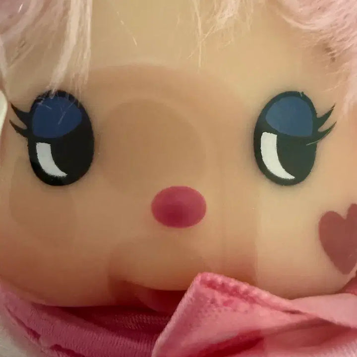 [BUNJANG] Monchhichi Chamcham Bear Pink Baby Bib Doll / 몬치치)챰챰베어 참참베어 핑크 턱받이
