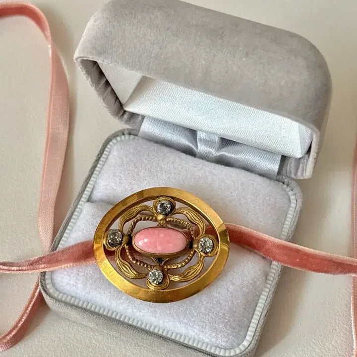 [BUNJANG] 1950s Pink Gold European Vintage Pendant / 1950년대 보물같은 핑크 골드 유럽 빈티지 펜던트