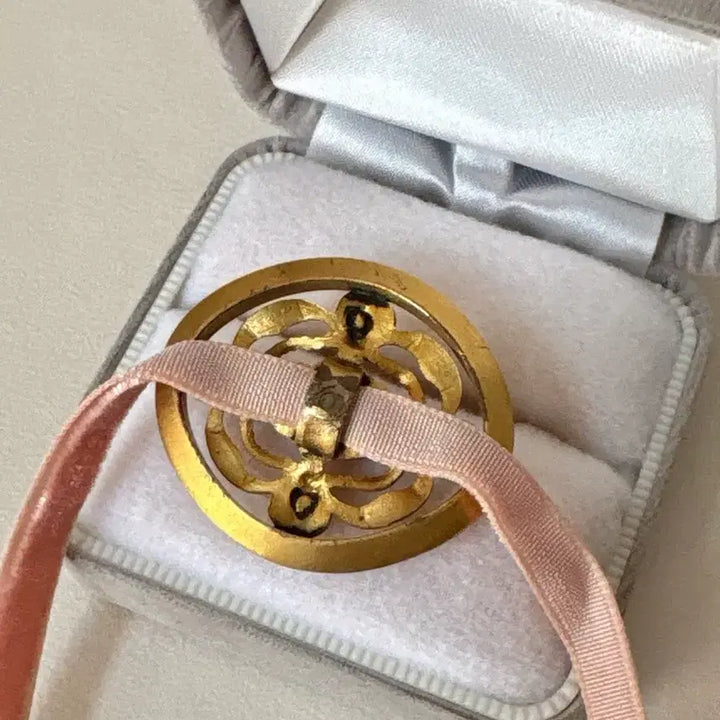 [BUNJANG] 1950s Pink Gold European Vintage Pendant / 1950년대 보물같은 핑크 골드 유럽 빈티지 펜던트