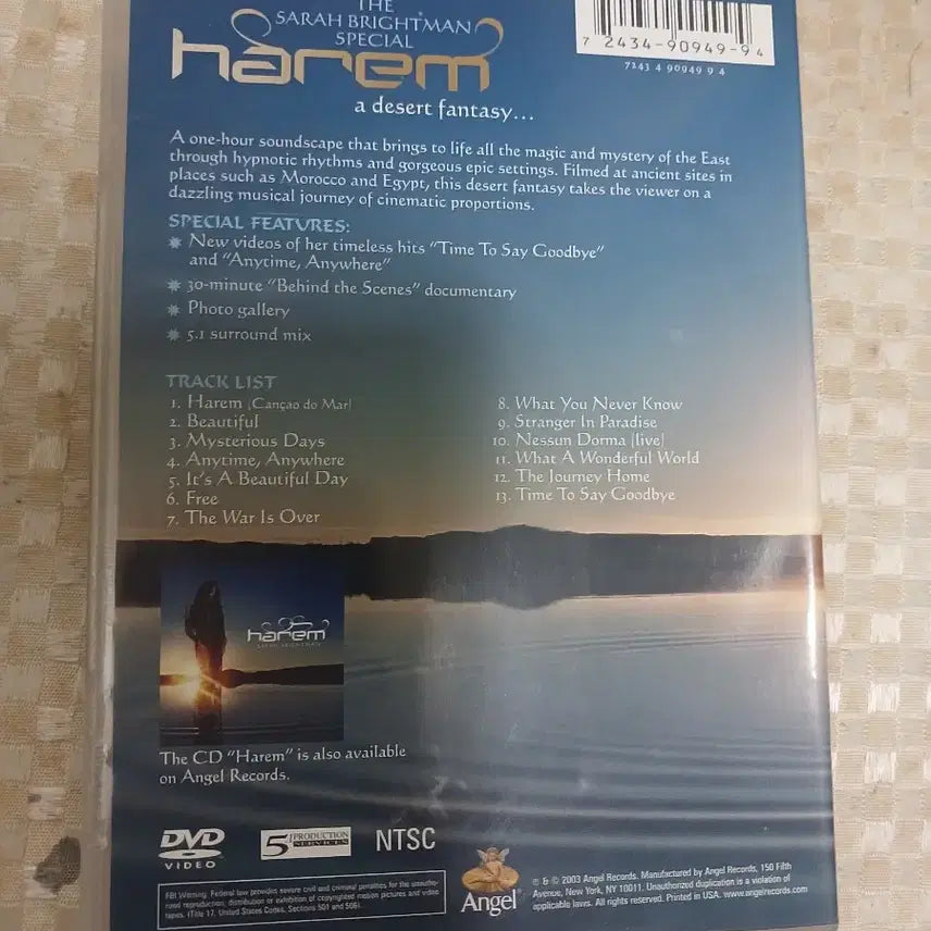 [BUNJANG] Sarah Brightman Harem Genuine DVD / 사라 브라이트만 Harem (하렘) 정품 DVD