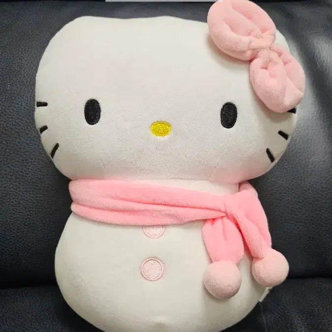 [BUNJANG] Hello Kitty Snowman Plush - Pink / 키티 눈사람 인형 핑크