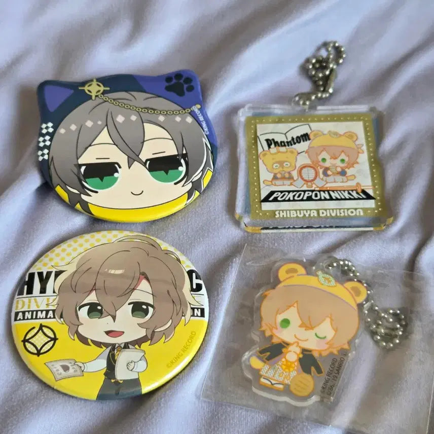 [BUNJANG] Hypnosis Mic Yumenotaro Badge Acrylic Keyring Bundle Set / 힢마 히프마이 유메노 겐타로 뱃지 아크릴키링 일괄 판매