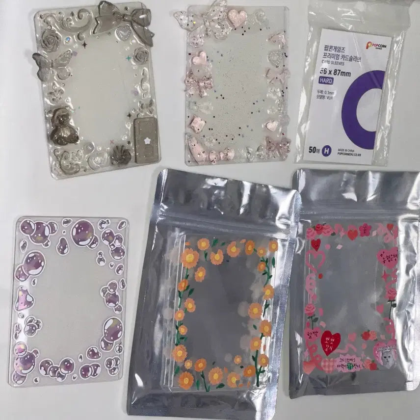 [BUNJANG] Resin Sticker Photocard Holder Bundle Set / 레진 스티커 포카홀더 일괄 판매