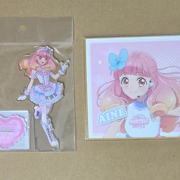 [BUNJANG] Aikatsu Friends Aine 5th Anniversary Fan Meeting Acrylic Stand &amp; DMM Cheers Shikishi Bundle (Sealed) / 아이카츠 프렌즈 아이네 5주년 팬미팅 아크릴, DMM Cheers 색지 일괄