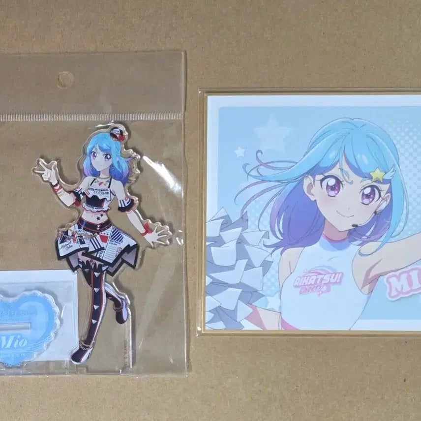 [BUNJANG] Aikatsu Friends Mio 5th Anniversary Fan Meeting Acrylic Stand &amp; DMM Cheers Shikishi Bundle Set (Sealed) / 아이카츠 프렌즈 미오 5주년 팬미팅 아크릴, DMM Cheers 색지 일괄