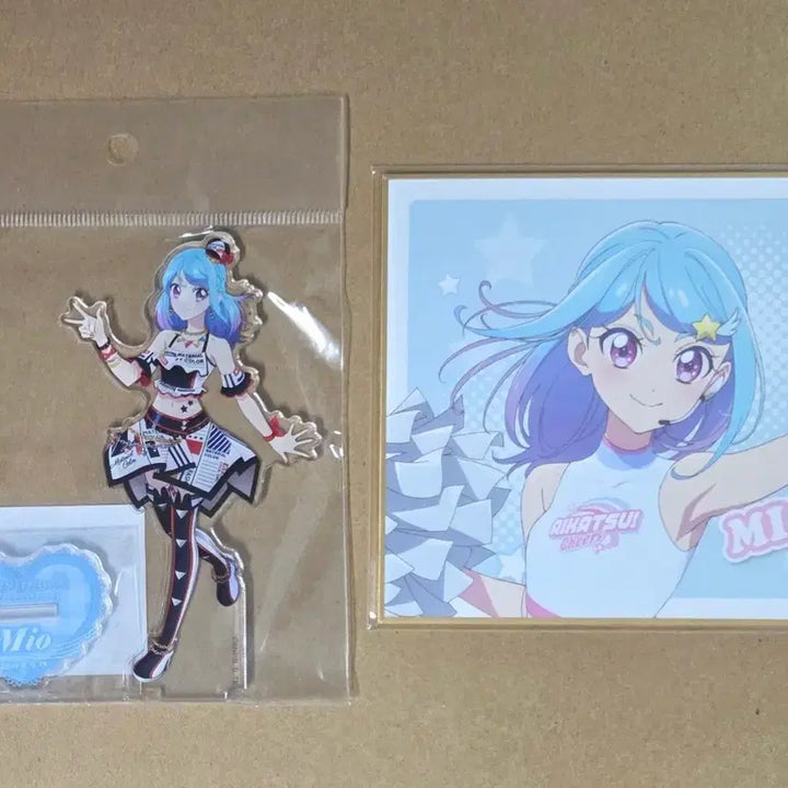 [BUNJANG] Aikatsu Friends Mio 5th Anniversary Fan Meeting Acrylic Stand &amp; DMM Cheers Shikishi Bundle Set (Sealed) / 아이카츠 프렌즈 미오 5주년 팬미팅 아크릴, DMM Cheers 색지 일괄