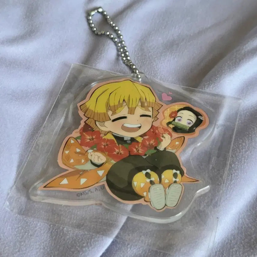 [BUNJANG] Demon Slayer Zenitsu Agatsuma Acrylic Keyring / 귀멸의칼날 귀칼 젠이츠 아크릴 키링
