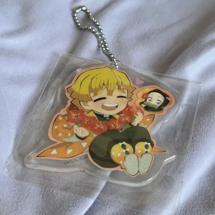 [BUNJANG] Demon Slayer Zenitsu Agatsuma Acrylic Keyring / 귀멸의칼날 귀칼 젠이츠 아크릴 키링