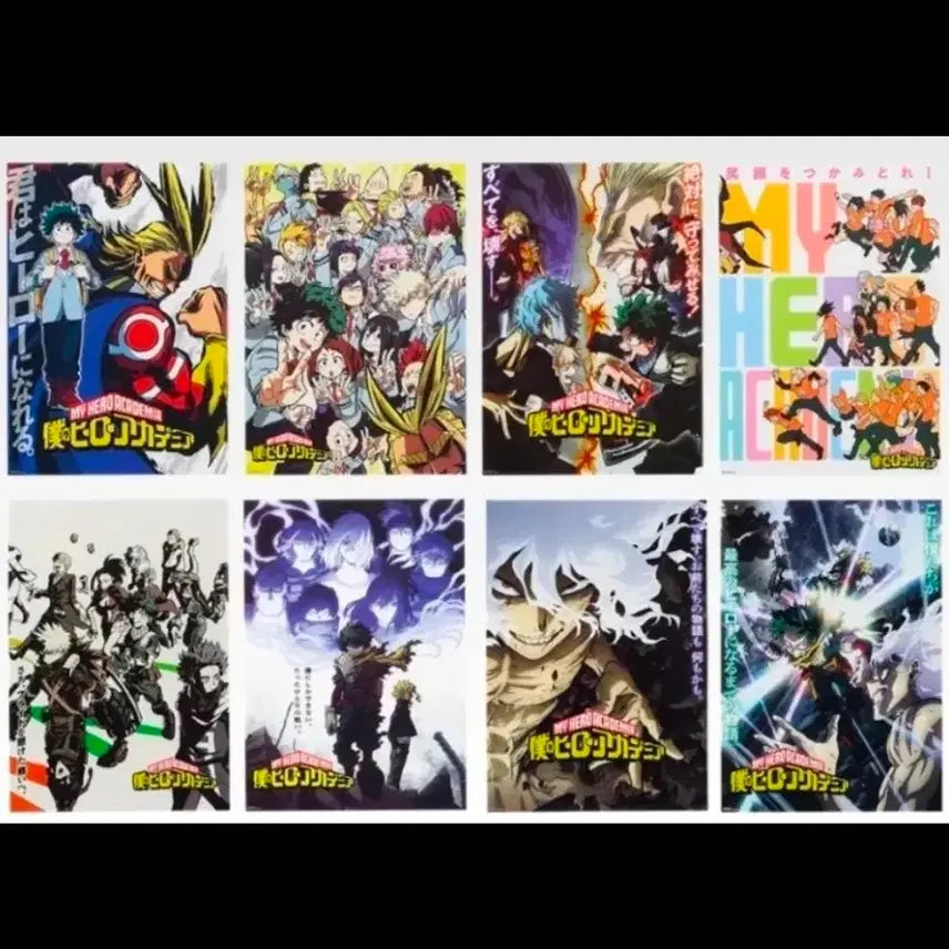[BUNJANG] My Hero Academia Clear Poster Set (8 Types) / 히로아카 클리어 포스터 8종 일괄 판매