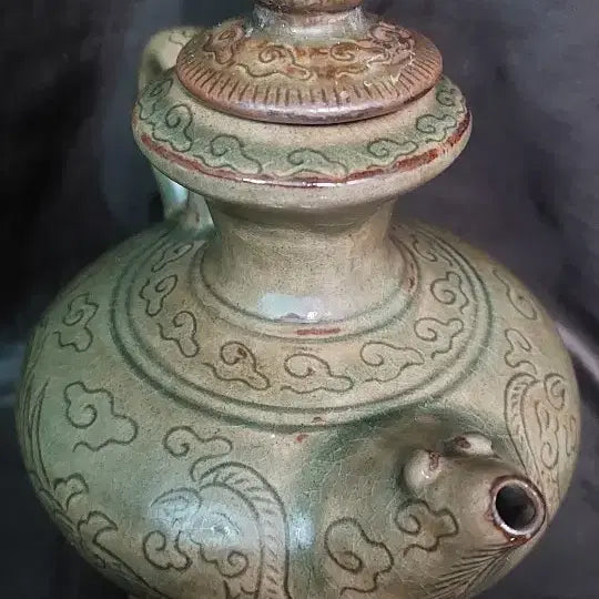 [BUNJANG] Song Dynasty Celadon Vase with Phoenix and Cloud Motif / 월요청자봉황문주자