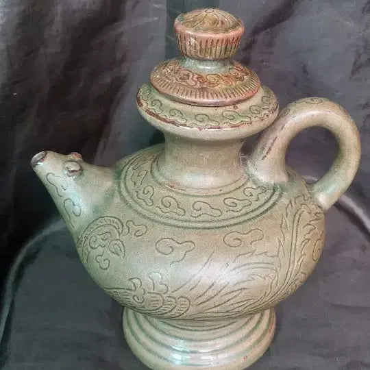 [BUNJANG] Song Dynasty Celadon Vase with Phoenix and Cloud Motif / 월요청자봉황문주자