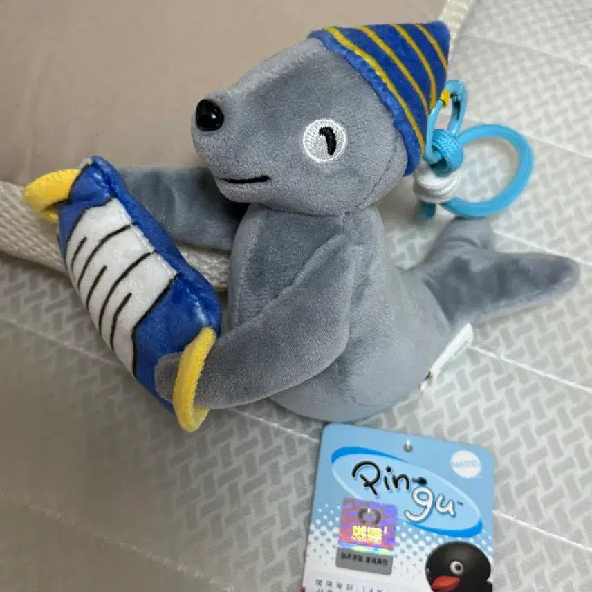 [BUNJANG] Pingu Seal Robbie Accordion Player Plush Keychain New / 핑구 물개 로비 아코디언 악기연주 인형 키링 새상품