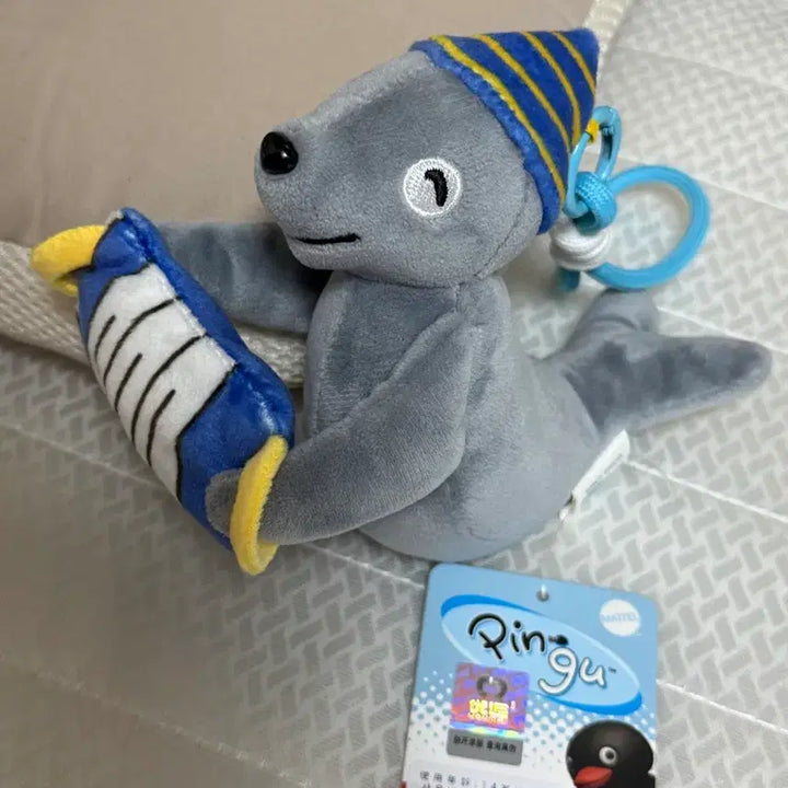 [BUNJANG] Pingu Seal Robbie Accordion Player Plush Keychain New / 핑구 물개 로비 아코디언 악기연주 인형 키링 새상품