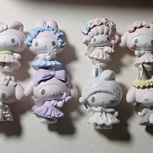 [BUNJANG] Sanrio My Melody Anniversary Figure 8 Types Bundle Set / 마이멜로디 애니버서리 피규어 8종 일괄