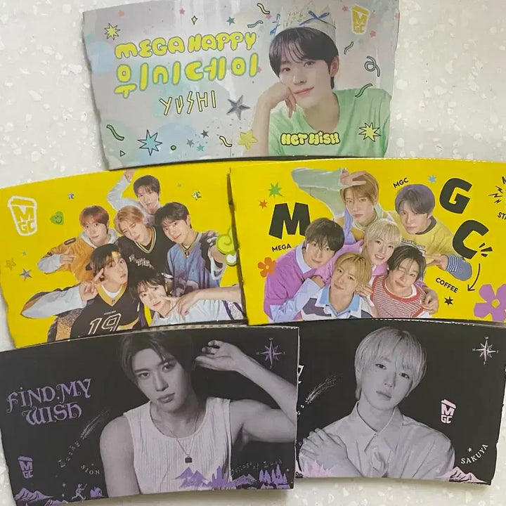 [BUNJANG] NCT WISH Megacoffee Cup Holder Bundle Set / 엔시티 위시 메가커피 컵홀더