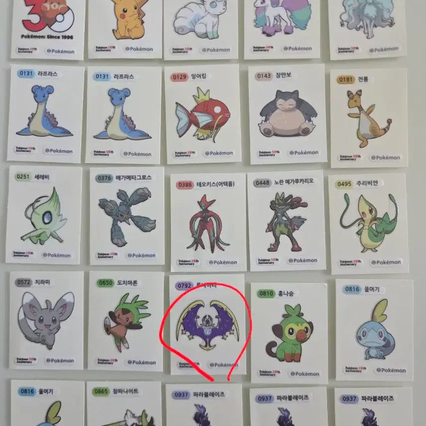 [BUNJANG] Pokemon 30th Anniversary Seal Collection / 포켓몬 30주년 띠부씰 교환&amp;판매