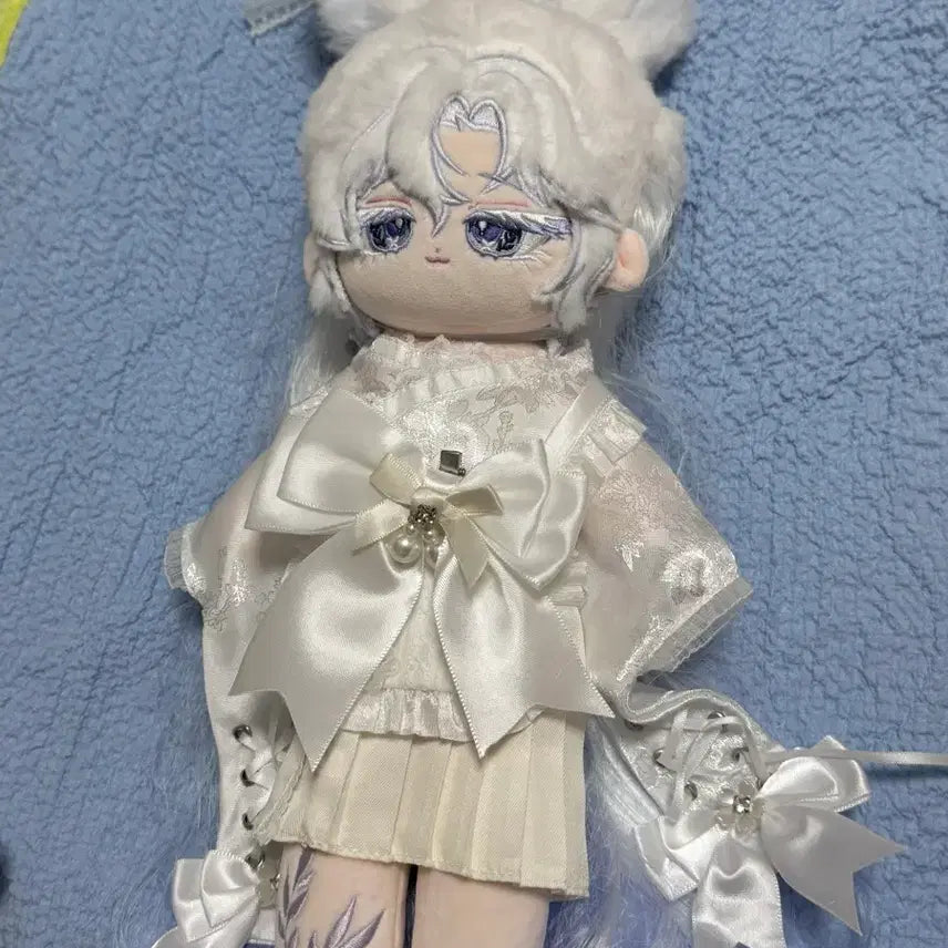 [BUNJANG] Fusion Made 20cm-30cm Plush Doll Clothing - All White Version / 무속성 솜인형 옷장 퓨전메이드 20cm~30cm
