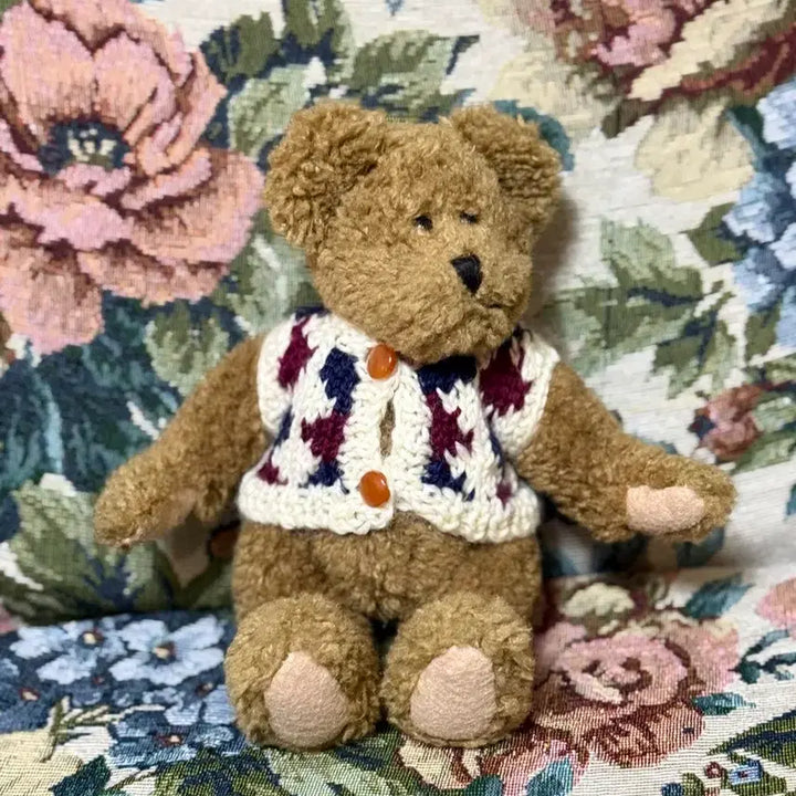 [BUNJANG] Vintage Boyds Bear Knit Vest Stuffed Animal / 빈티지 보이즈베어 니트 조끼 곰인형