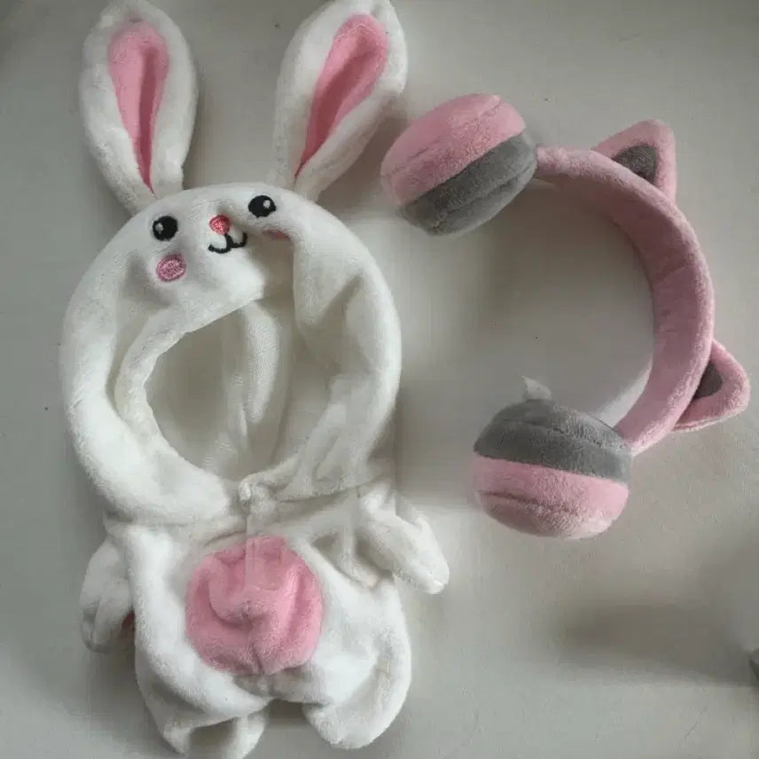 [BUNJANG] 15cm Rabbit Doll Clothes and Headband Set / 인형 옷 (15cm)