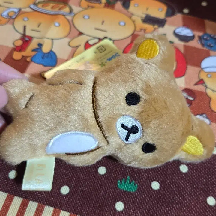 [BUNJANG] San-X Rilakkuma Flat Back-Holding Plush Doll Keychain / 산엑스정품 리락쿠마 부라사게 납작 뒷짐 리락쿠마인형 키링 새상품
