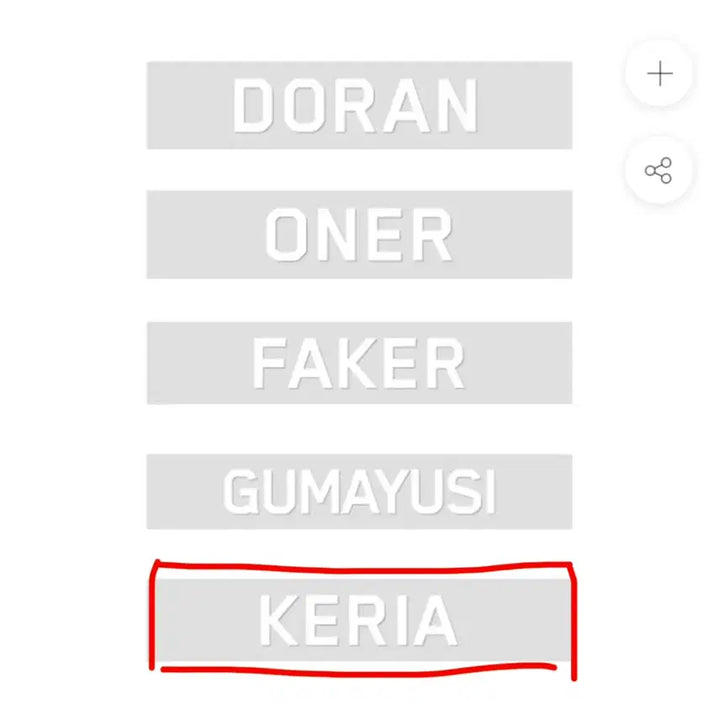 [BUNJANG] T1 Keria 2025 Jersey Markings / T1 티원 케리아 2025 마킹지 양도