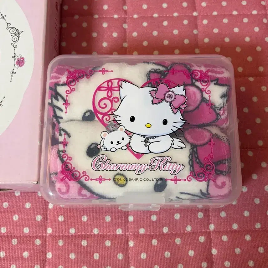 [BUNJANG] Charmy Kitty Classic Plate Storage Box &amp; Handkerchief Case Set / 세트)고전 챠미키티 접시 보관함 손수건 케이스