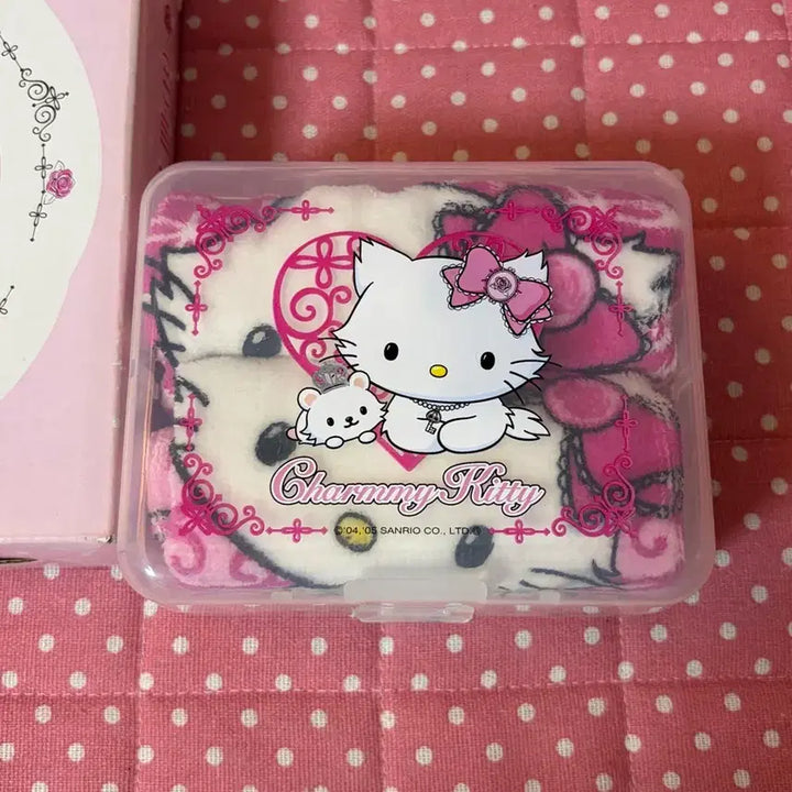 [BUNJANG] Charmy Kitty Classic Plate Storage Box &amp; Handkerchief Case Set / 세트)고전 챠미키티 접시 보관함 손수건 케이스
