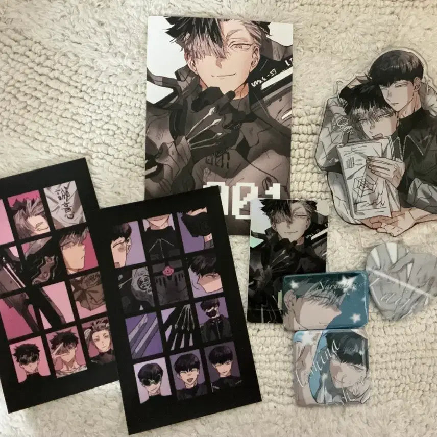 [BUNJANG] MIA Goods Can Badge, Acrylic Stand, Sticker, Postcard Set / 나루호시 날홋 미아님 굿즈 캔뱃지 아크릴스탠드 스티커 엽서 한정굿즈